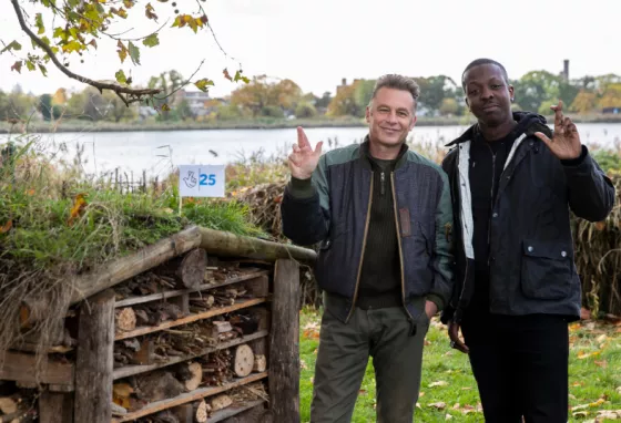Nine ways to celebrate 2019 Chris Packham and Jamal Edwards crossing their fingers like the National Lottery logo