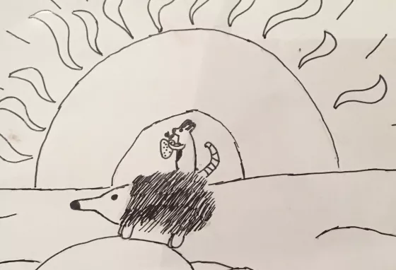 Hedgehog drawing 