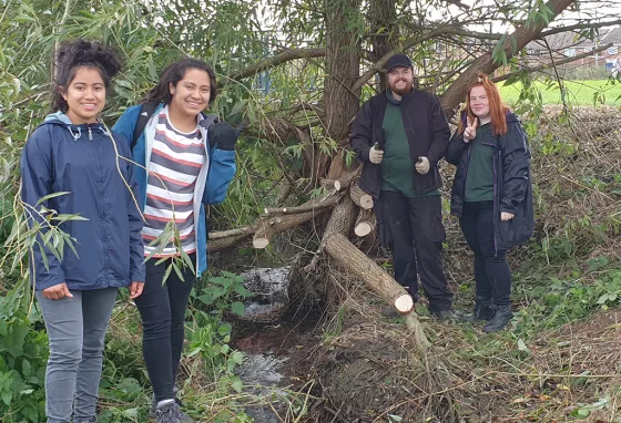 Bringing people together in green spaces Young people in a wood