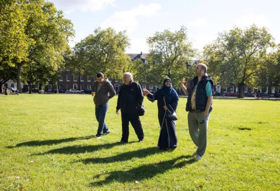 Parks for People project People walking in a park