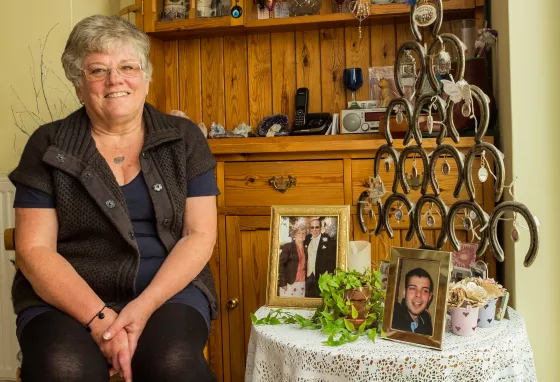 Changing lives: how art helped Angela through bereavement Lady in her home
