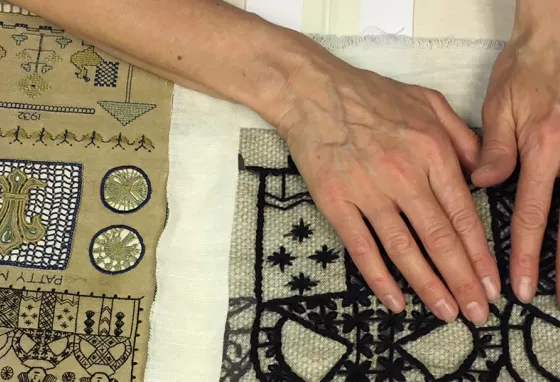 Touching stitches: embroidery access for the blind Hands on embroidery