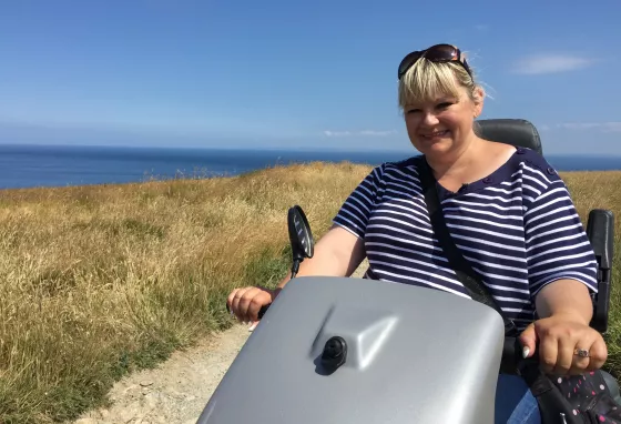Changing Lives: helping Rachel rediscover her island paradise Woman on hopper