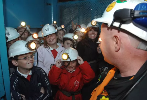 An opportunity to join our Welsh Committee Children experiencing the Big Pit Museum, Wales
