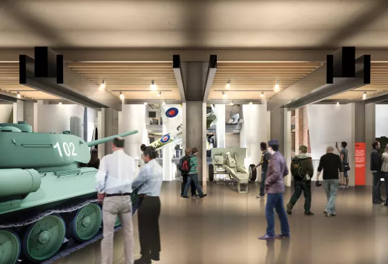 Artists impression of the terraced galleries at Imperial War Museum Artists impression of the terraced galleries at Imperial War Museum