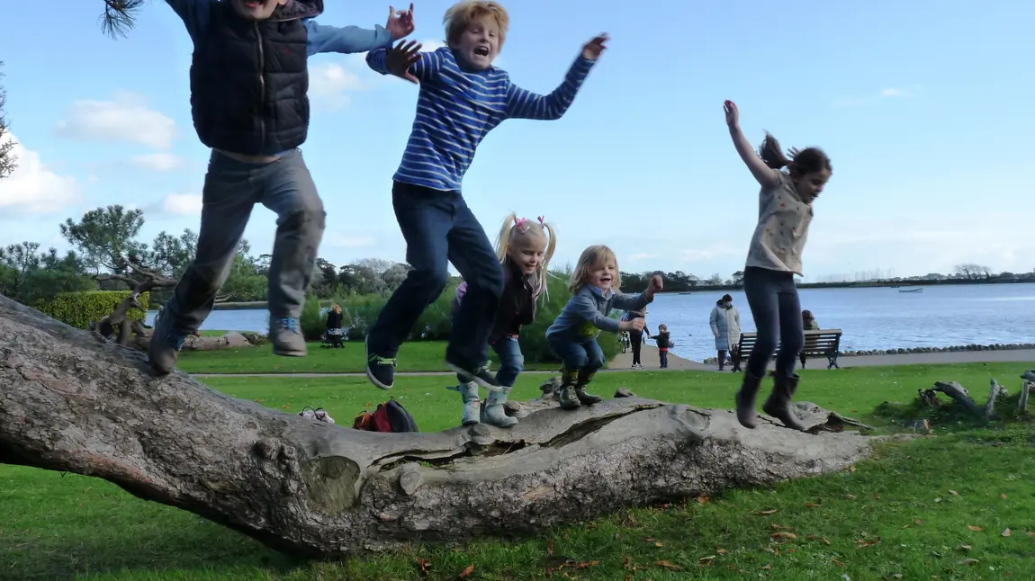 Children playing in a park