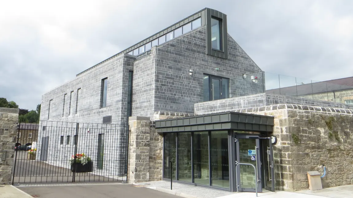 Enniskillen Castle site reopens Front view of new museum building