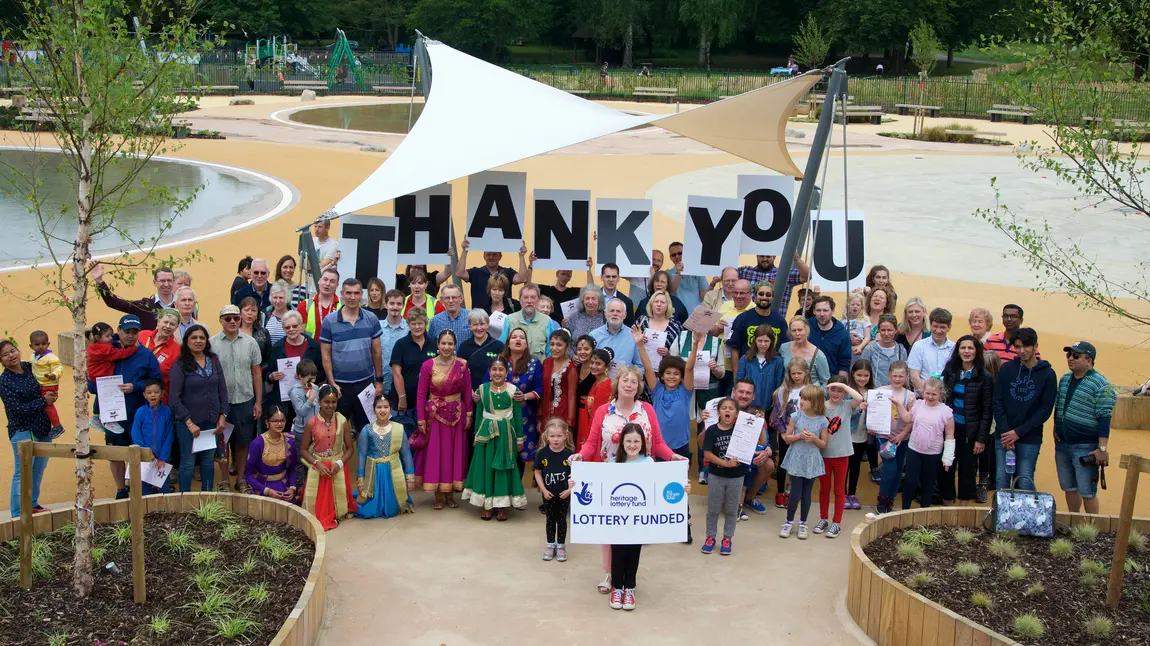 Pools and eco-hub open in historic Cassiobury Park Park users say thanks to National Lottery players