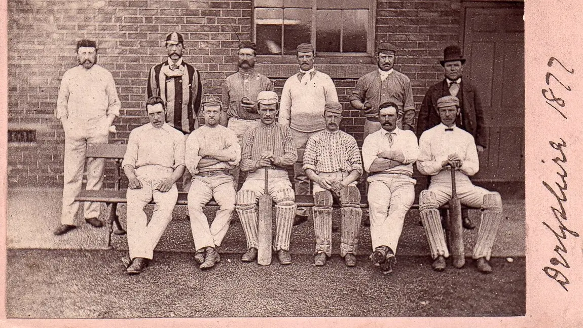 Archive image of the Derbyshire cricket team