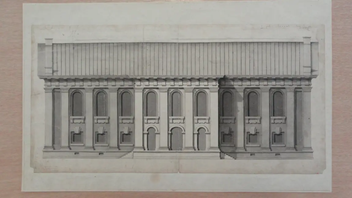 Hawksmoor sketch of St Alfege Church