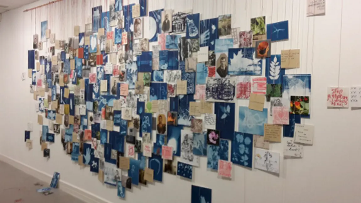 Collection of art work and photographs created in workshops with former patients of Graylingwell