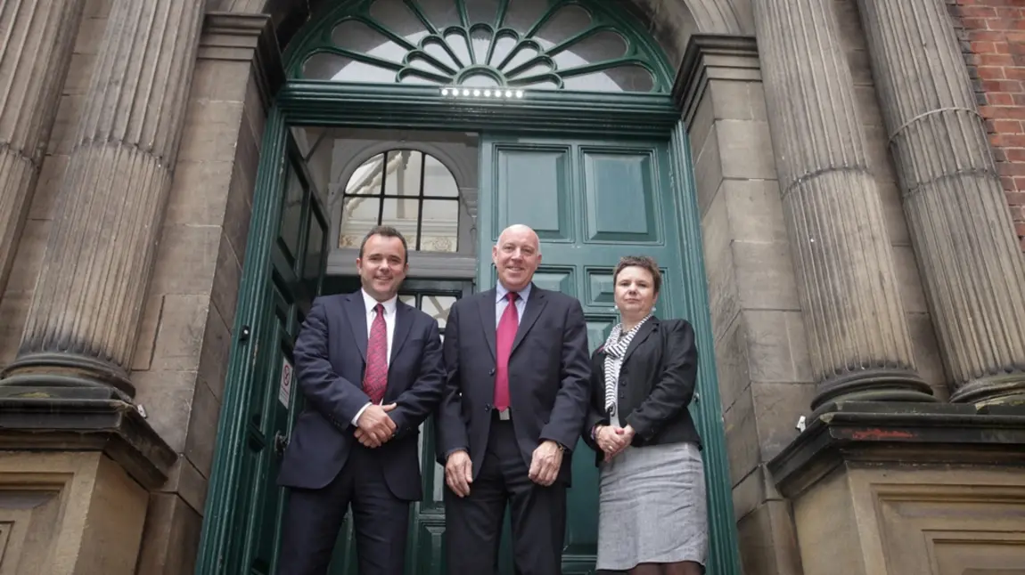 Hatton Gallery receives green light for redevelopment Professor Richard Davies, Ivor Crowther and Jackie Reynolds outside the Hatton Gallery