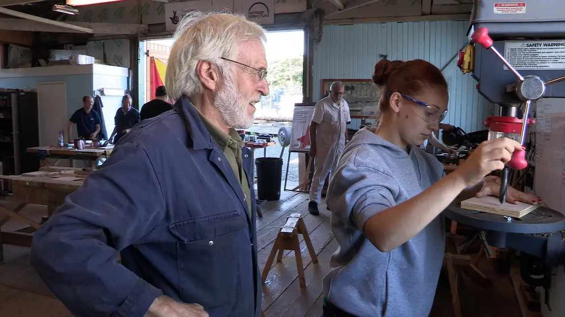 Changing Lives: Anchors aweigh for Blyth Tall Ship apprentices Saffron is taught the basics by a volunteer trainer