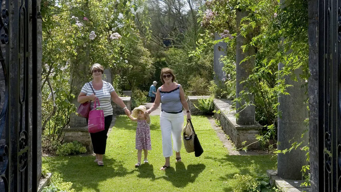 People in a garden