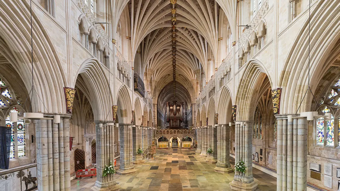 Inside Exeter Cathedral