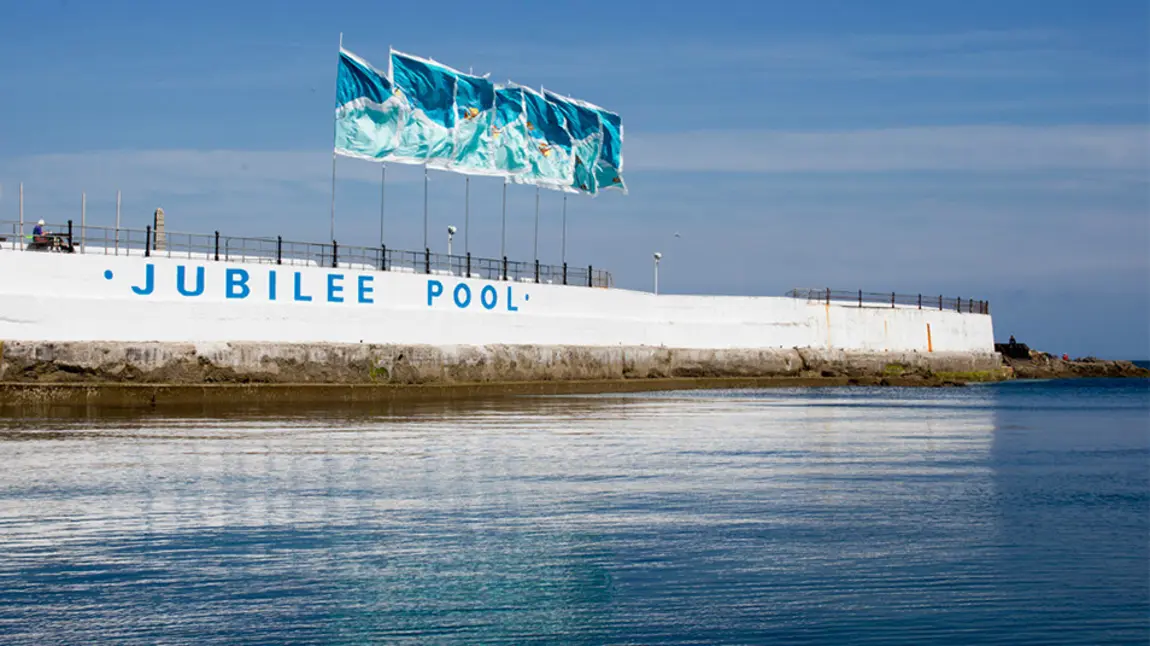 Outside the Jubilee Pool in Penzance