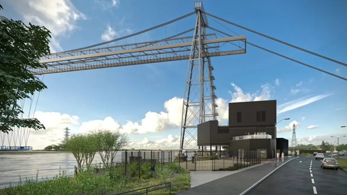 CGI visualisation of restored Newport Transporter Bridge