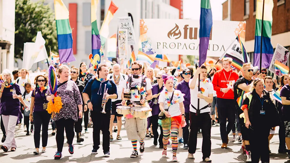 Gay Pride march in Hull