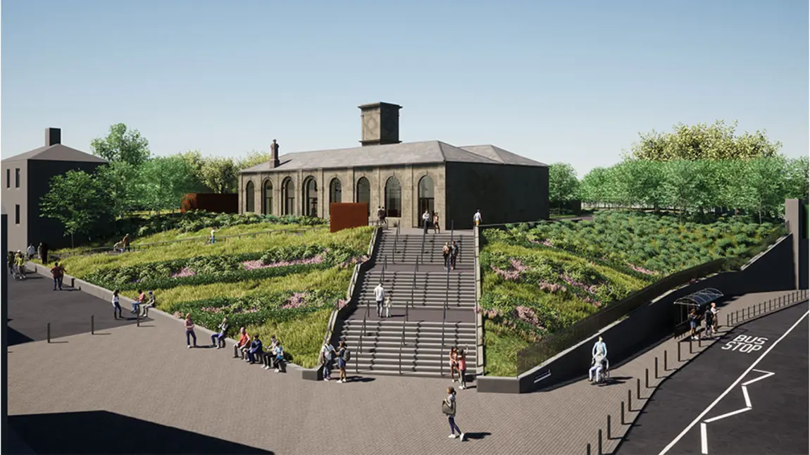 A computerised impression of the new railway heritage building