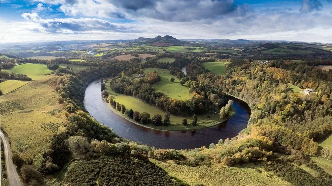 View of a river taken from in the air