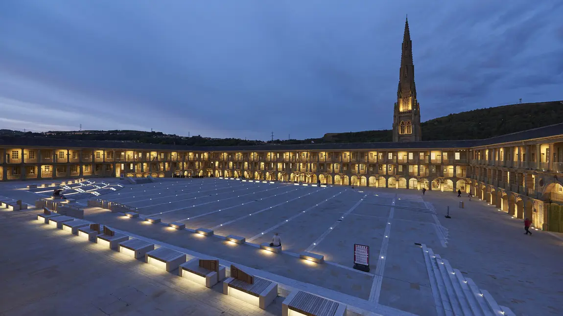 Long read: the future of The Piece Hall Piece Hall at night