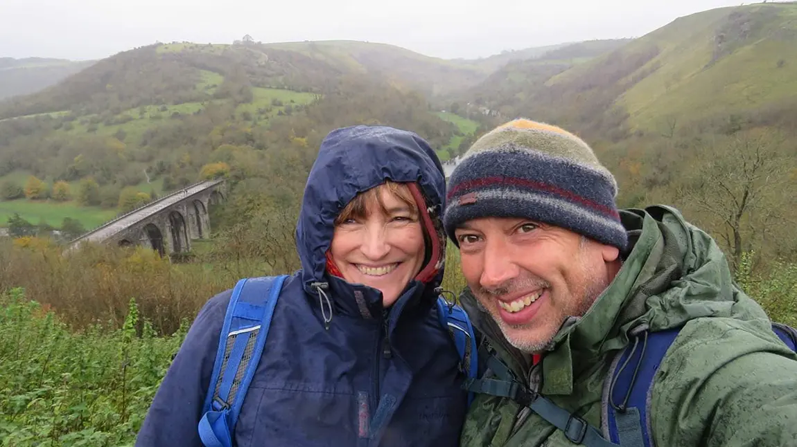 Woman and man in the countryside