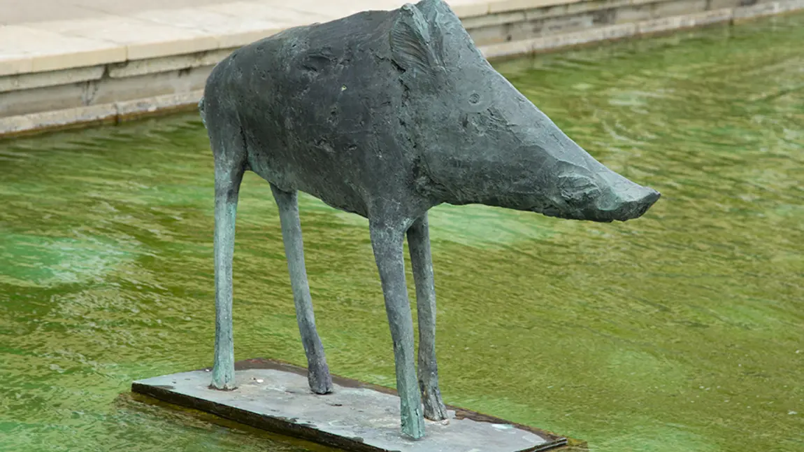 Sculpture of a boar