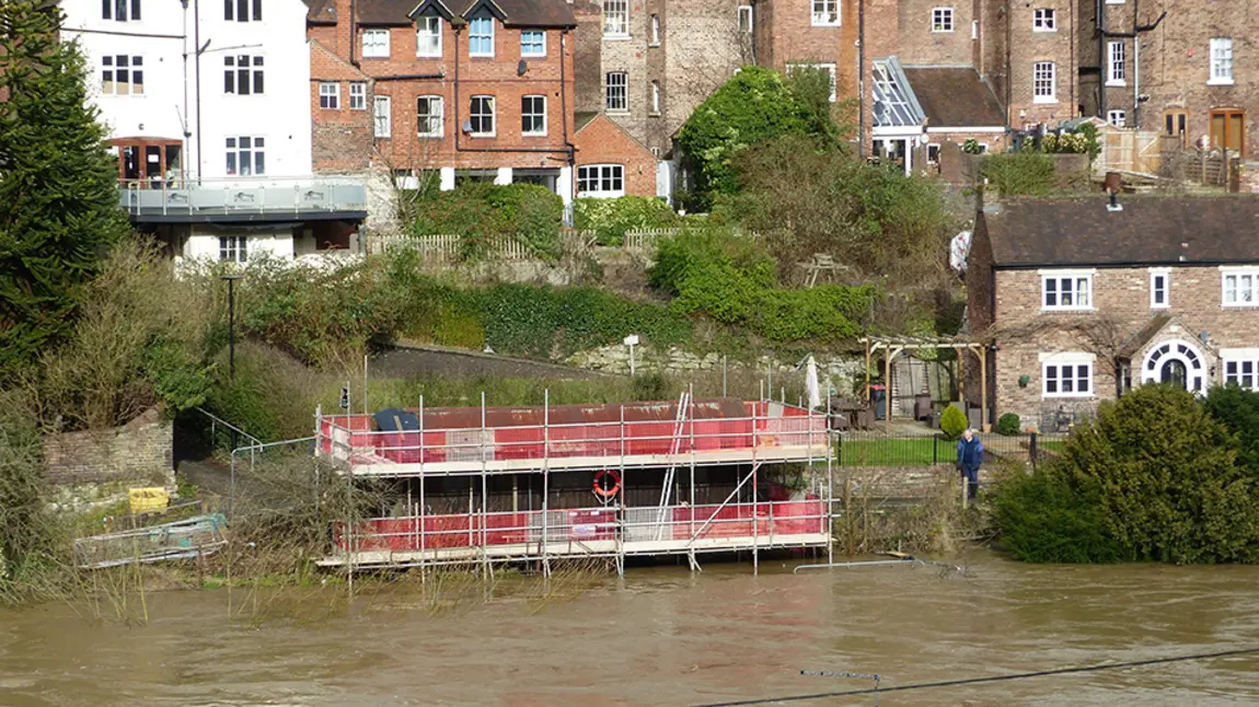 Living and working in a threatened landscape Ironbridge flooded