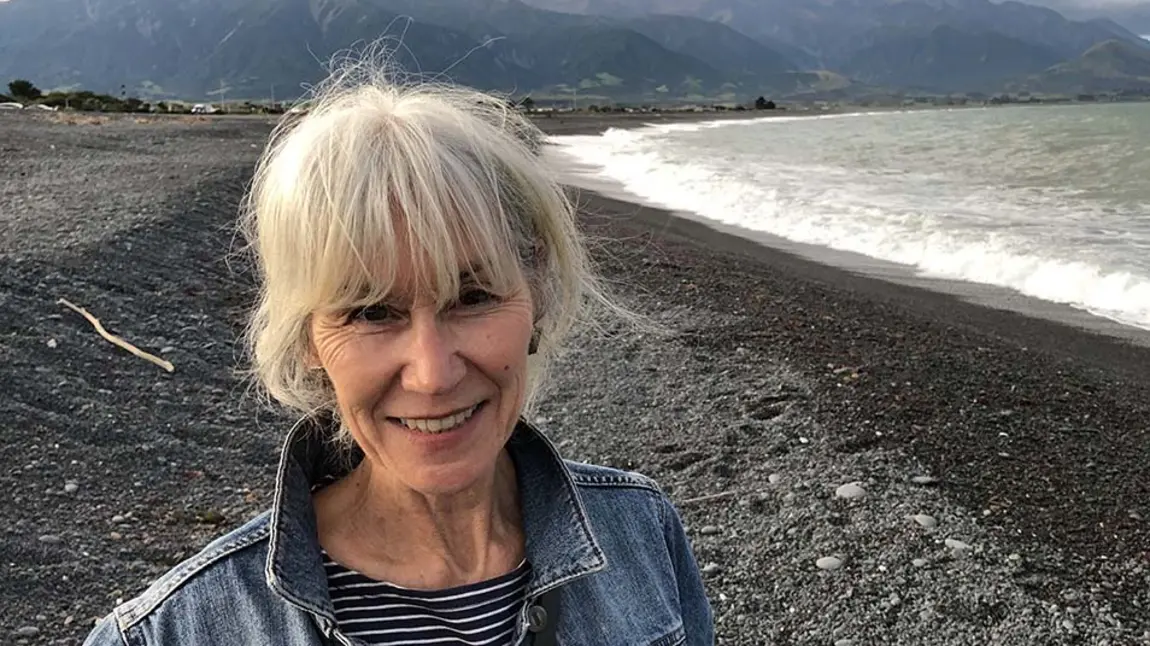 A photo of Gill Chitty on the beach
