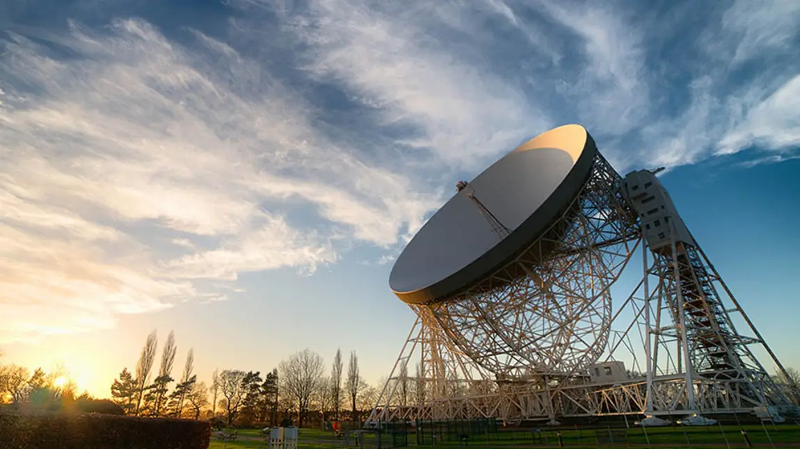 A satellite disk at Jodrell Bank Observatory, Cheshire