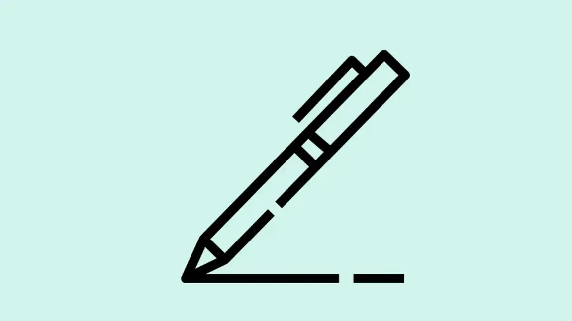 north_0.png.png A graphic of a pen drawing a black line on a turquoise background.