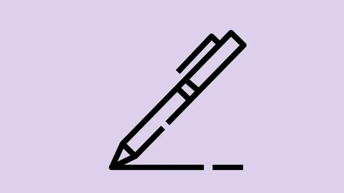 Line drawing of a pen