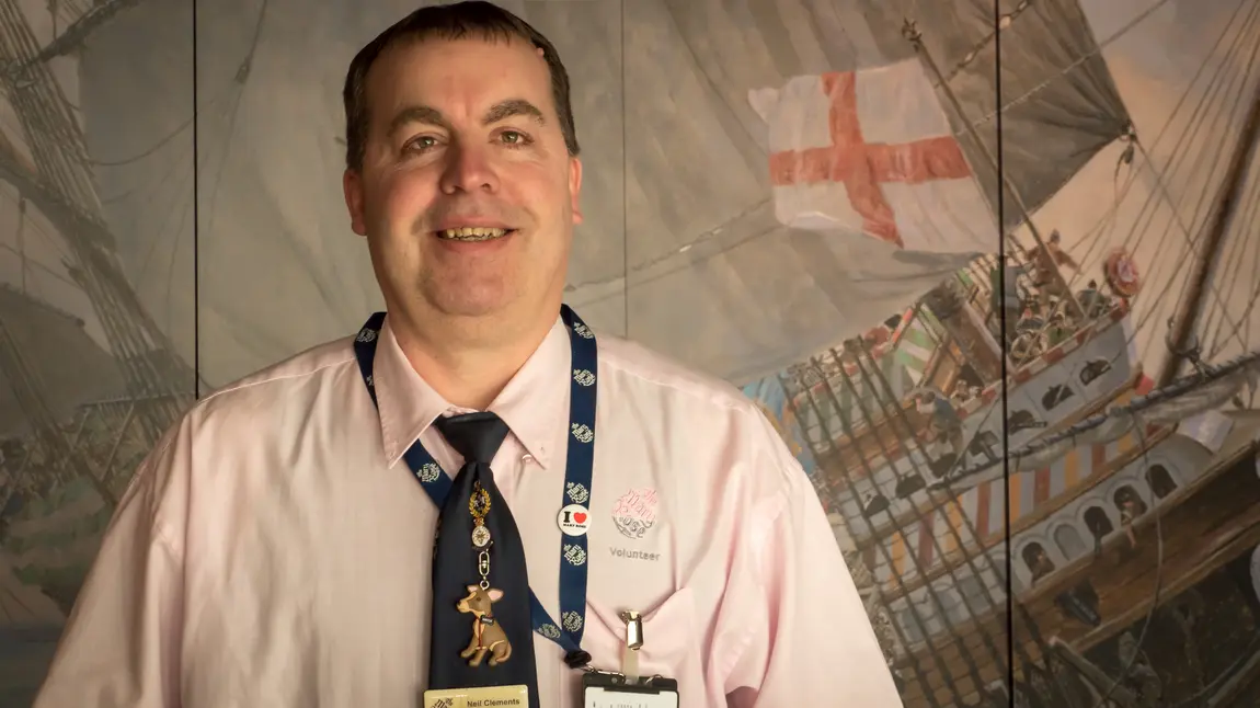 Changing lives: Mary Rose volunteering helps Neil recover Young man in shirt and tie