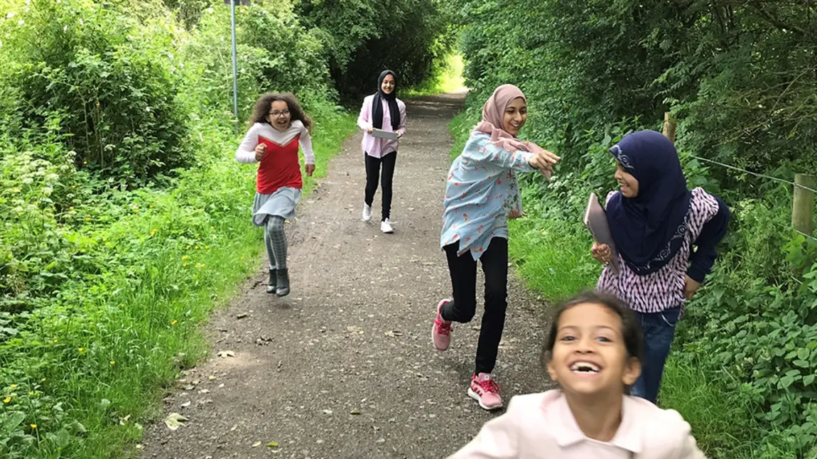 Inclusive heritage Young women in a wood