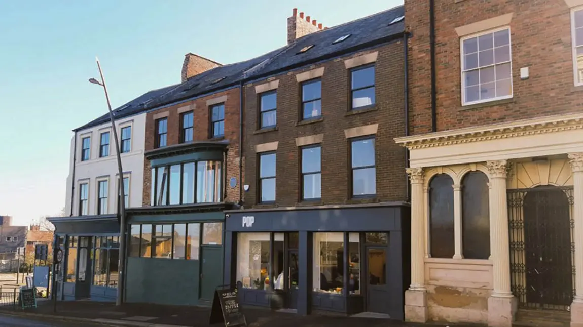 Georgian houses in Sunderland after restoration by the Tyne and Wear Preservation Trust