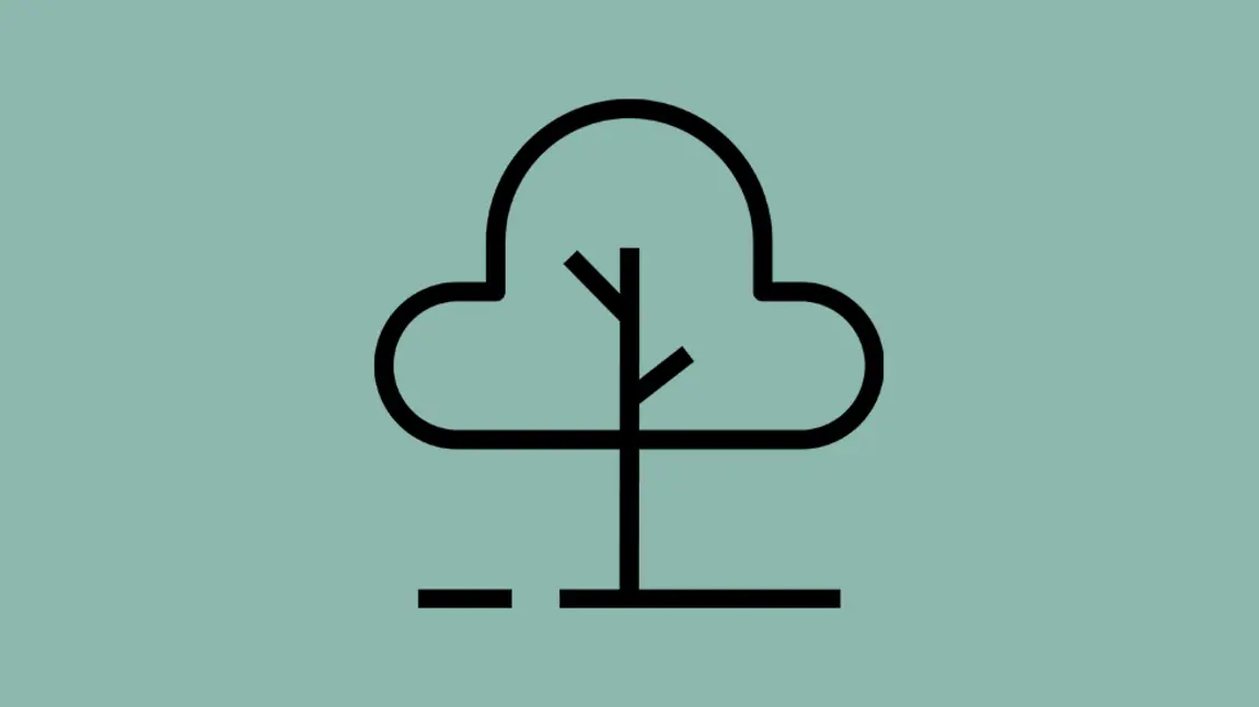 Image icon showing a simple outline of a tree