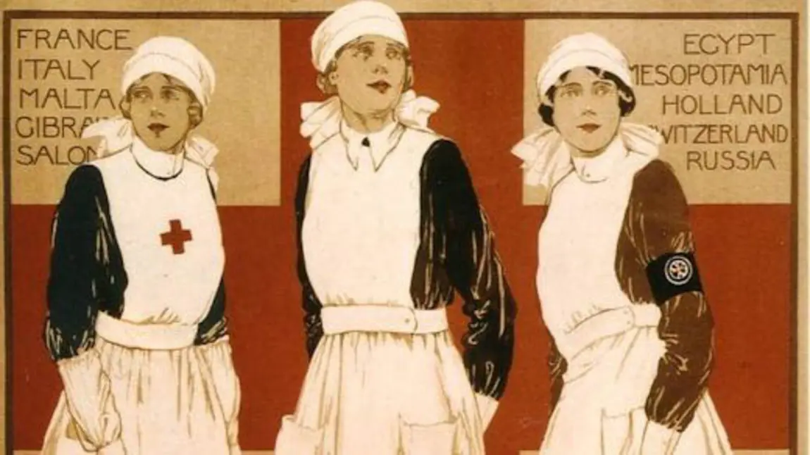 An illustration of women of the voluntary aid detachment
