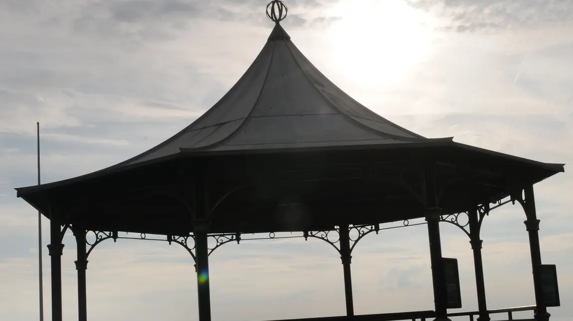 Bandstand in typical british weather