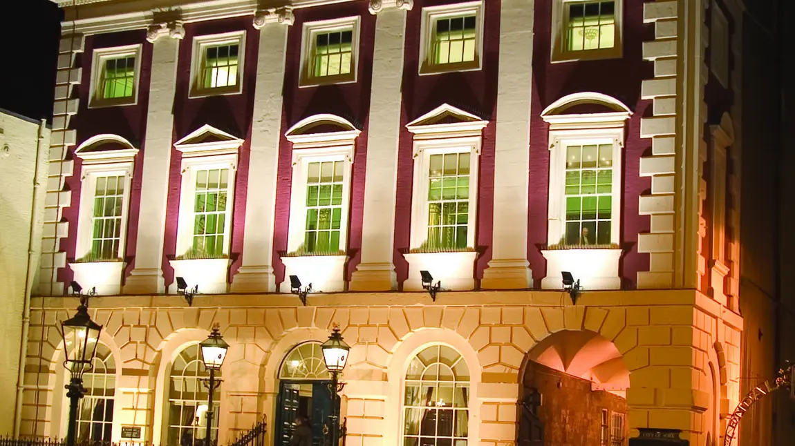 Mansion House, York under lights