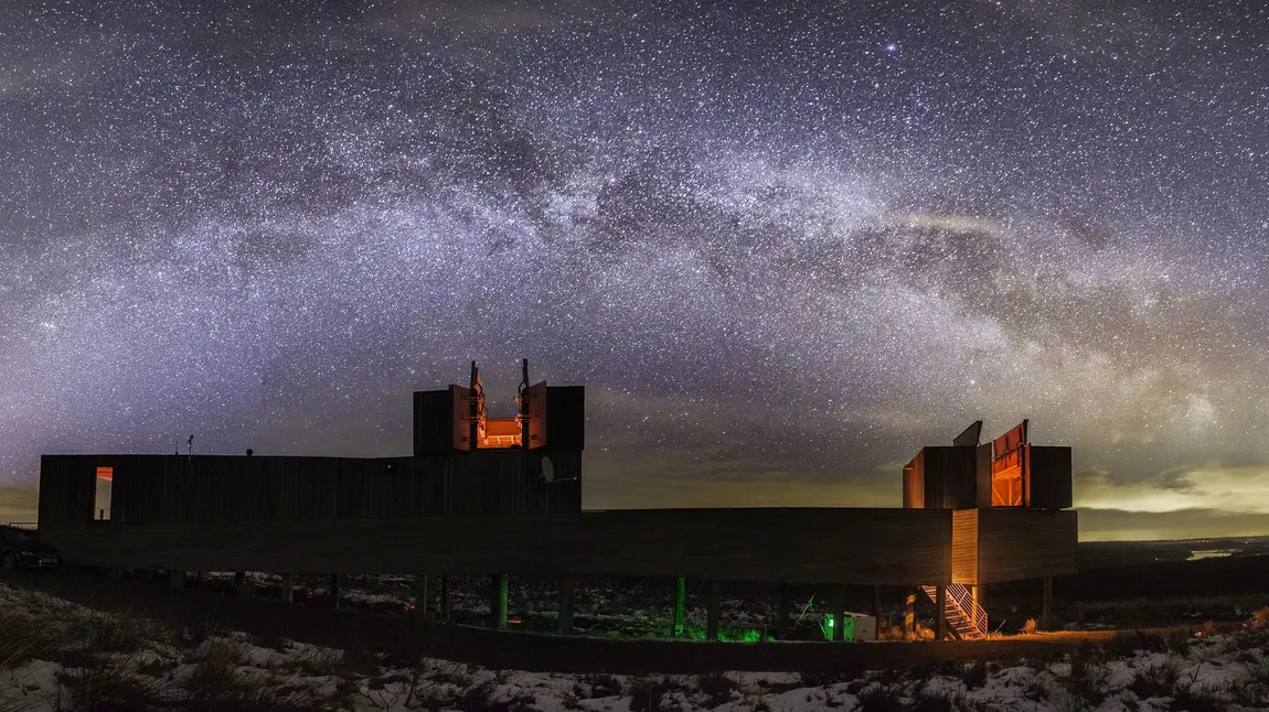 Milky Way panorama above Kielder Observatory