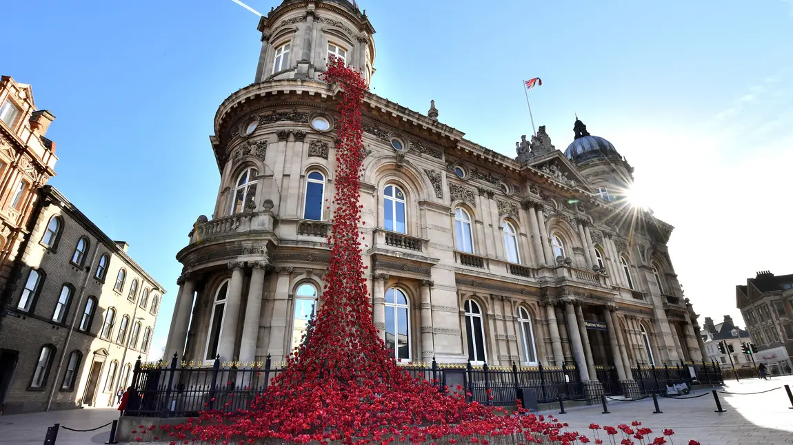 The poppies at Hull Maritime Museum