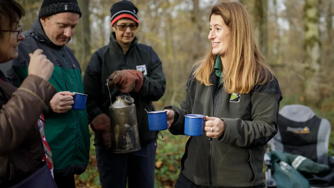 Changing lives: Keeley goes from finance to forests Keeley leads a group session