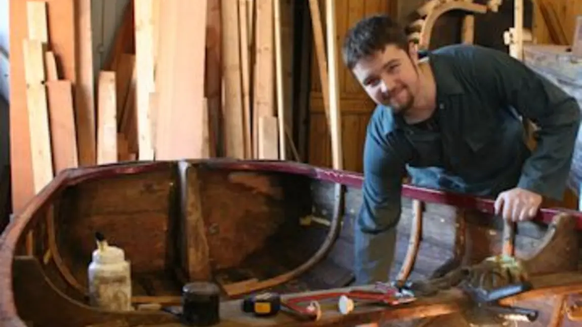 Trainee at work at Blyth Tall Ship project