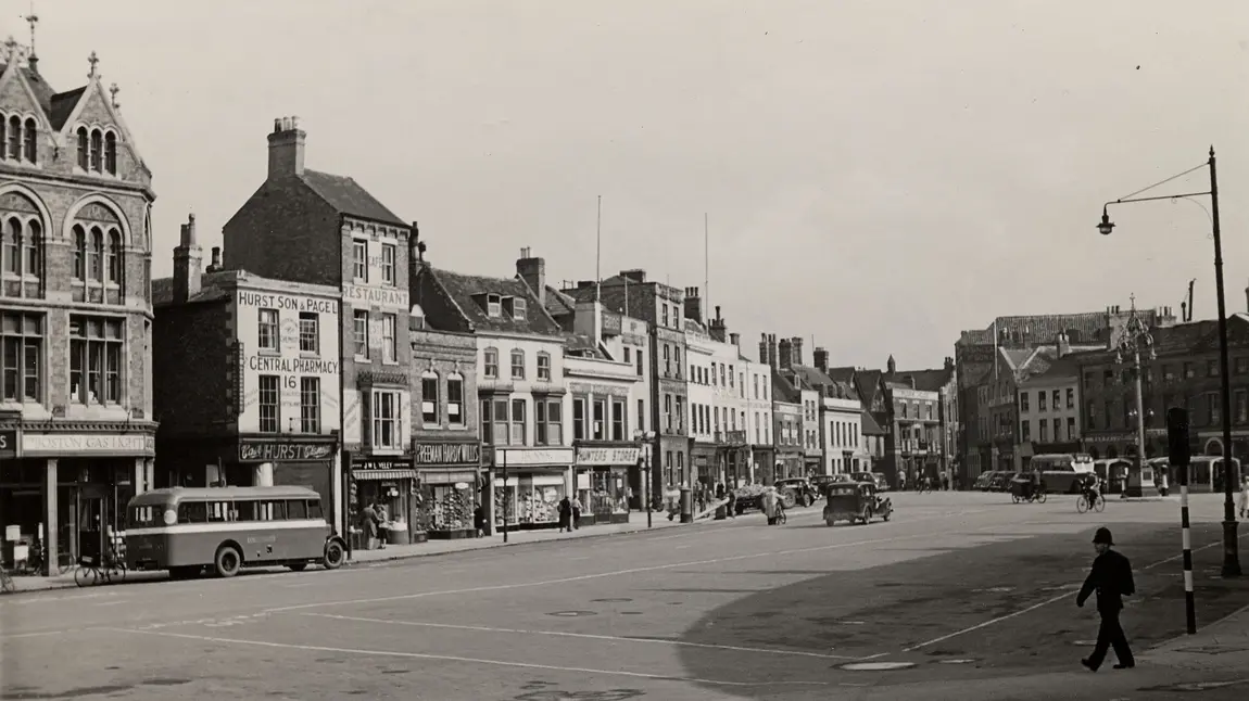 Boston Market Place, Lincolnshire, 1950s