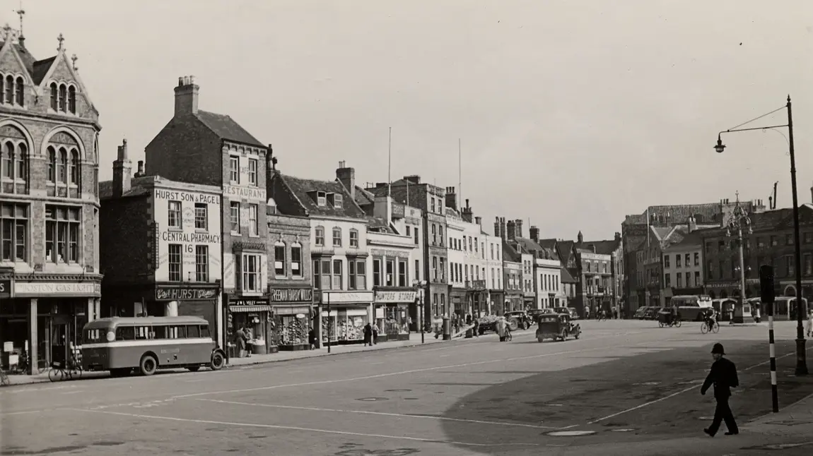 Boston Market Place, Lincolnshire, 1950s Boston Market Place, Lincolnshire, 1950s