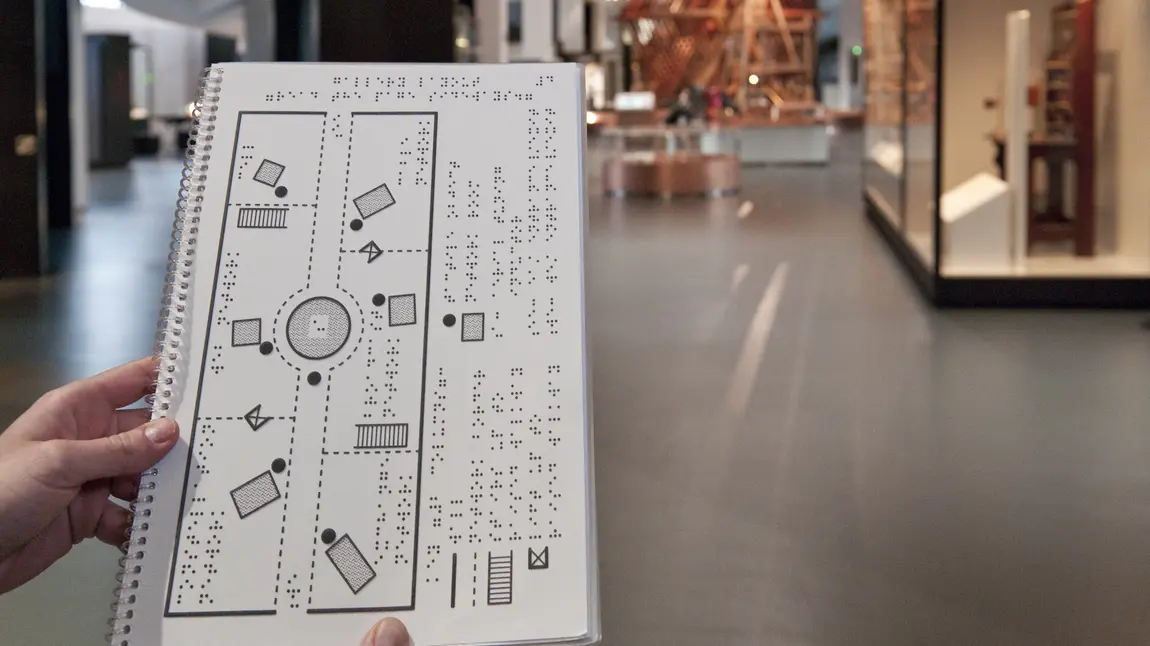 Braille information at Science Museum