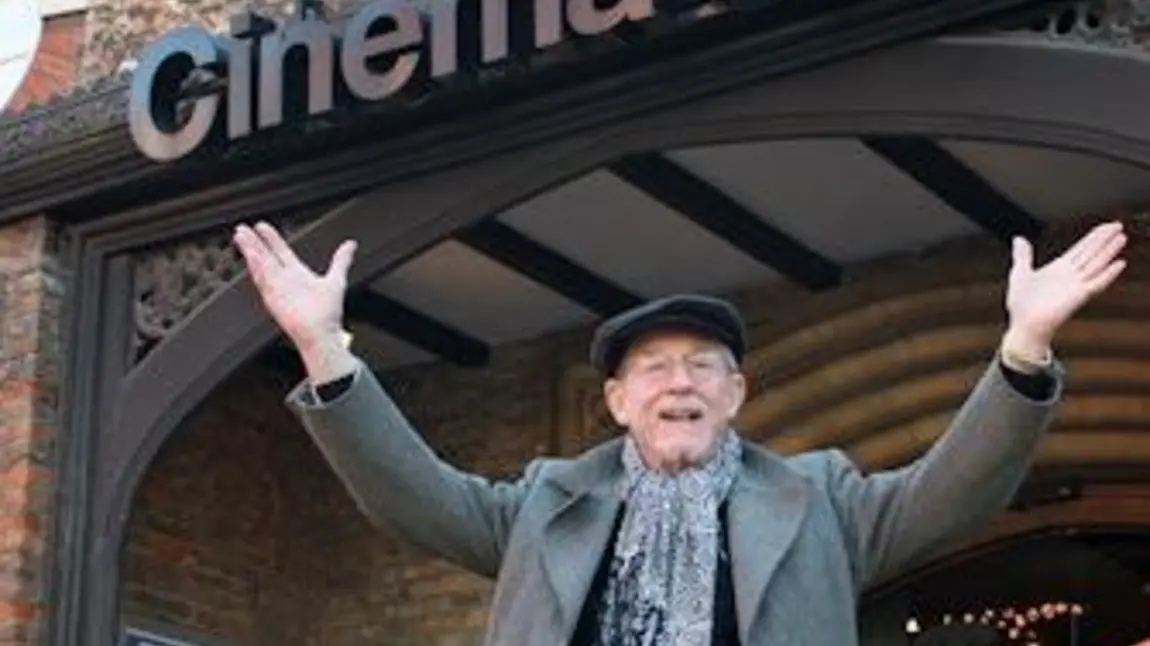 Patron John Hurt OBE outside Cinema City Norwich