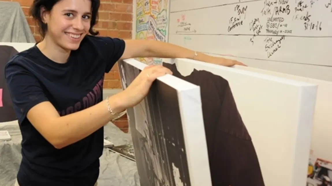 Georgia at work at the National Disability Arts Collection & Archive (NDACA)