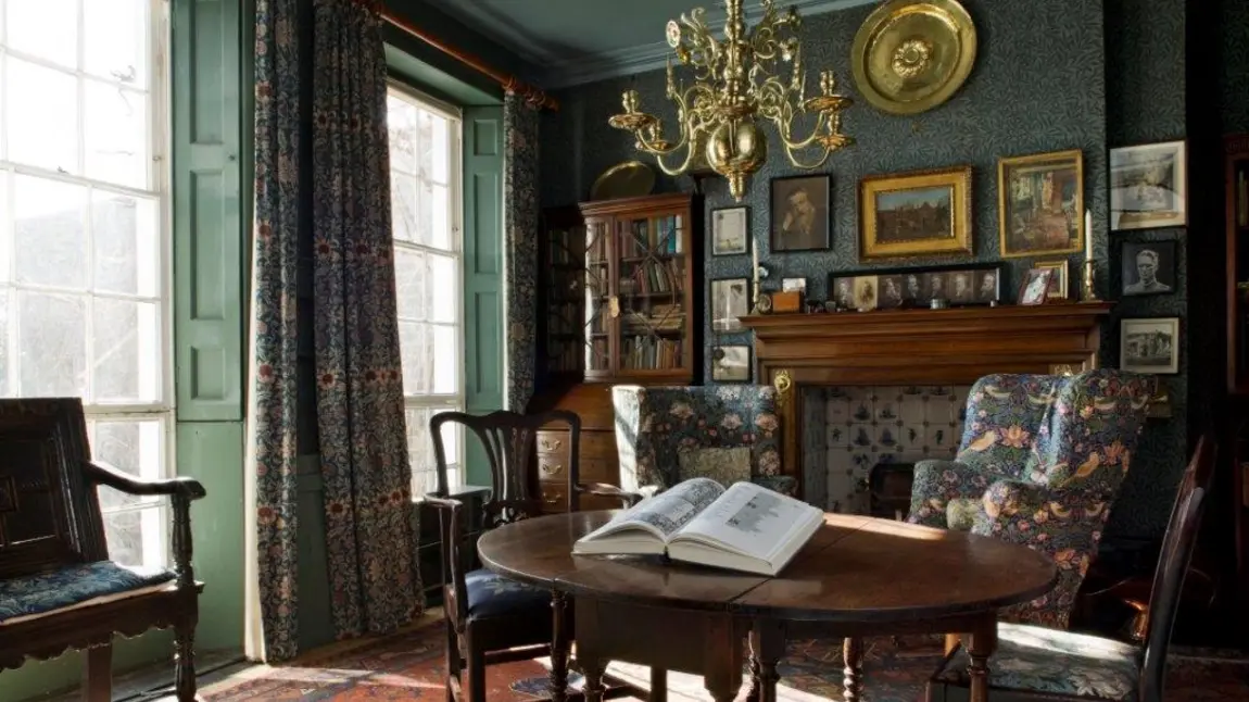 Lottery funding success for arts and crafts partnership Interior of the dining room at the Emery Walker house