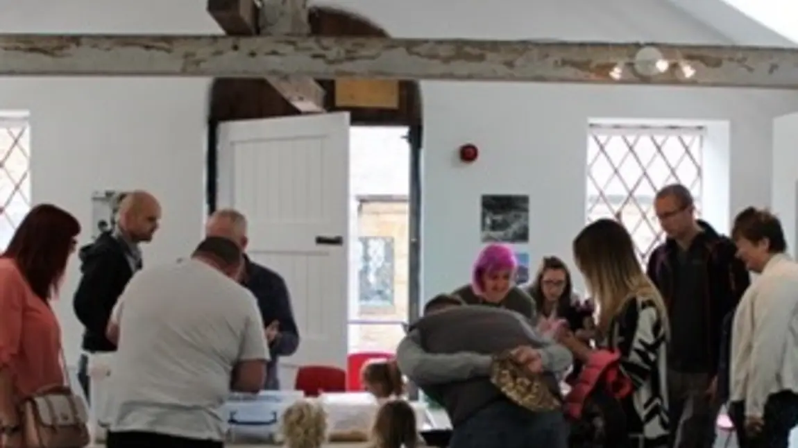 Families at the Reptile Discovery day